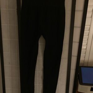 (2!) FLEECE LINED Black High-Waist Leggings